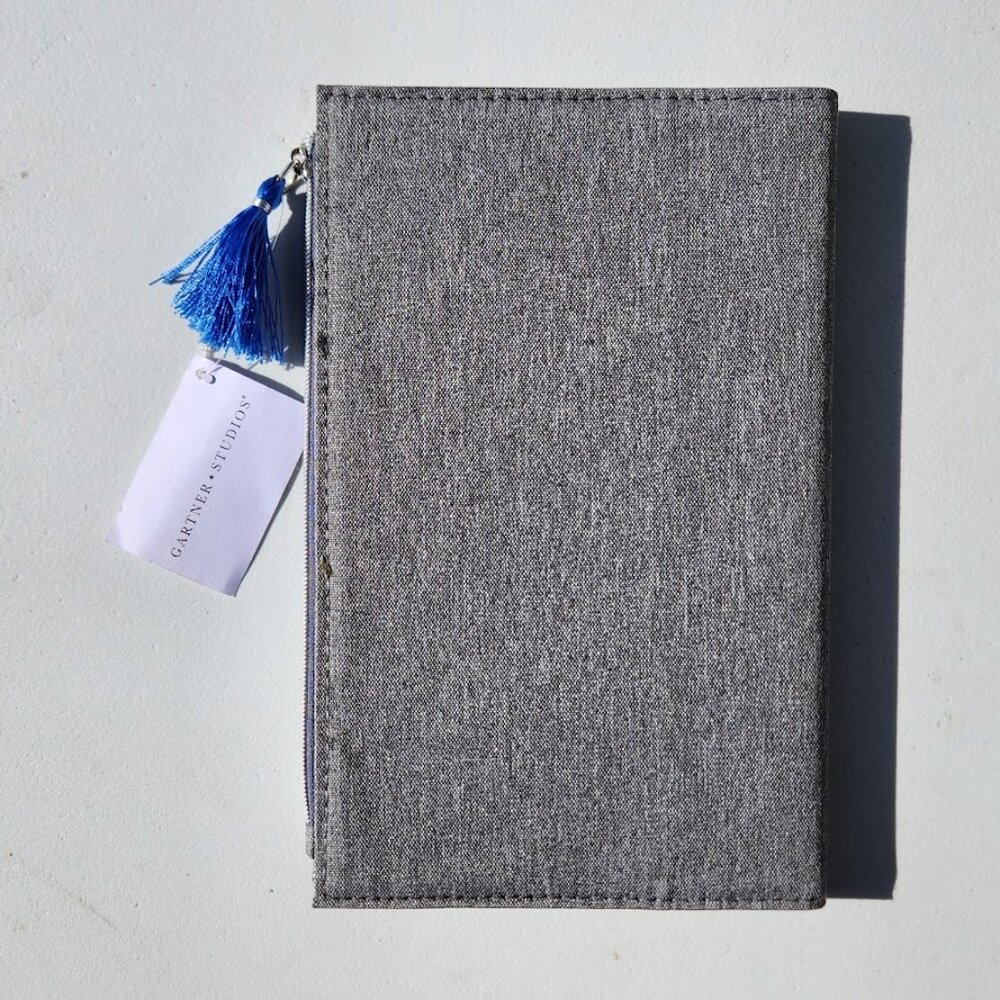 New Gartner Studios Fabric Zippered Journal 6" x 8" 120 Sheets Paper Notebook Di
